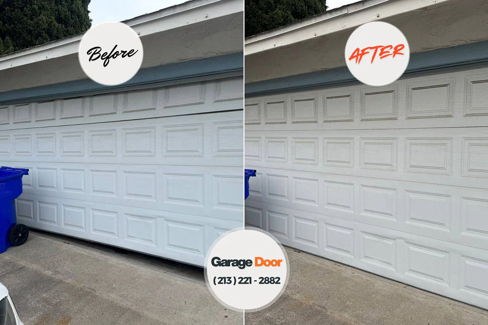 Before and after: garage door repair Tullahoma, TN